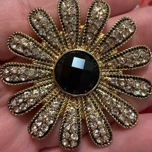 Napier Stamped Flower Brooch